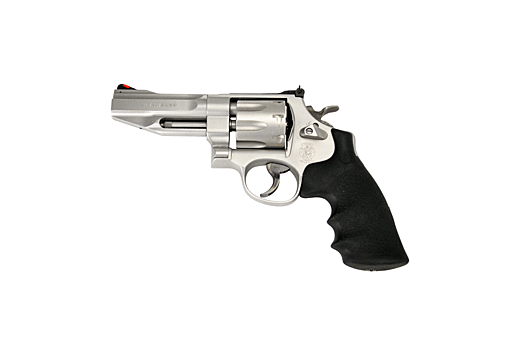 S&W PRO SERIES 627 .357 4″ AS 8-SHOT STAINLESS BLACK RUBBER | MidwestGunCo